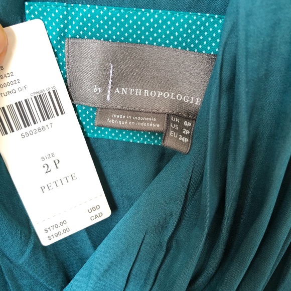 NWT Anthro Gwendolyn maxi dress; deep teal (2P) - Picture 4 of 6